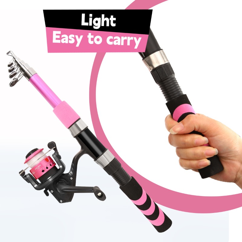 Fishing Rod Spinning - ชุดคันเบ็ดตกปลาสำหรับเด็กและผู้ใหญ่ ชุดเริ่มต้น ใช้ได้ทั้งน้ำเค็มและน้ำจืด พร้อมคันเบ็ดแบบสปินนิ่ง รอก กระเป๋าใส่คันเบ็ด