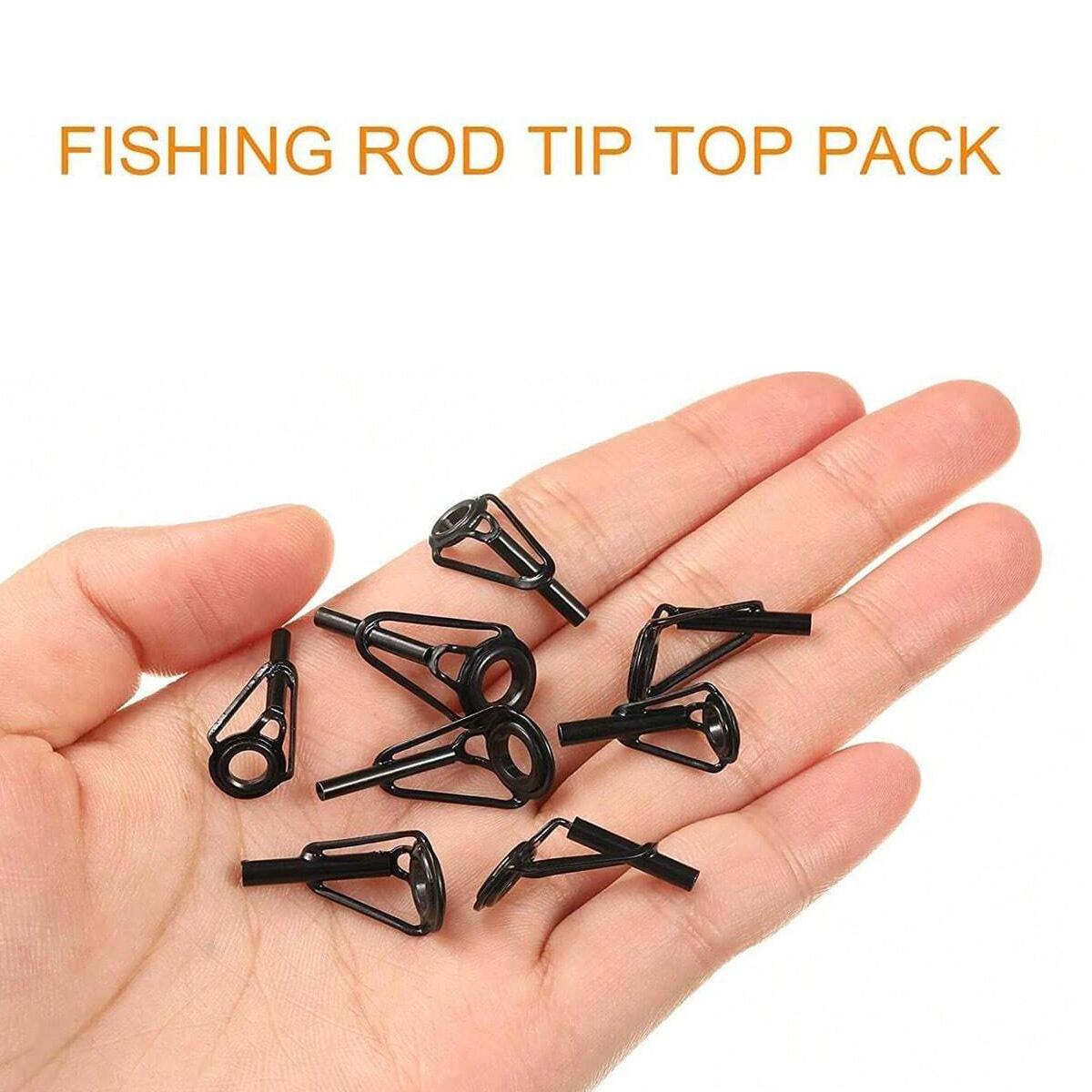Fishing Rod Guide Replacement - วงแหวนพอร์ซเลนสำหรับคันเบ็ดตกปลาสแตนเลส 8 ชิ้น อุปกรณ์ซ่อมปลายคันเบ็ด DIY อุปกรณ์ตกปลา