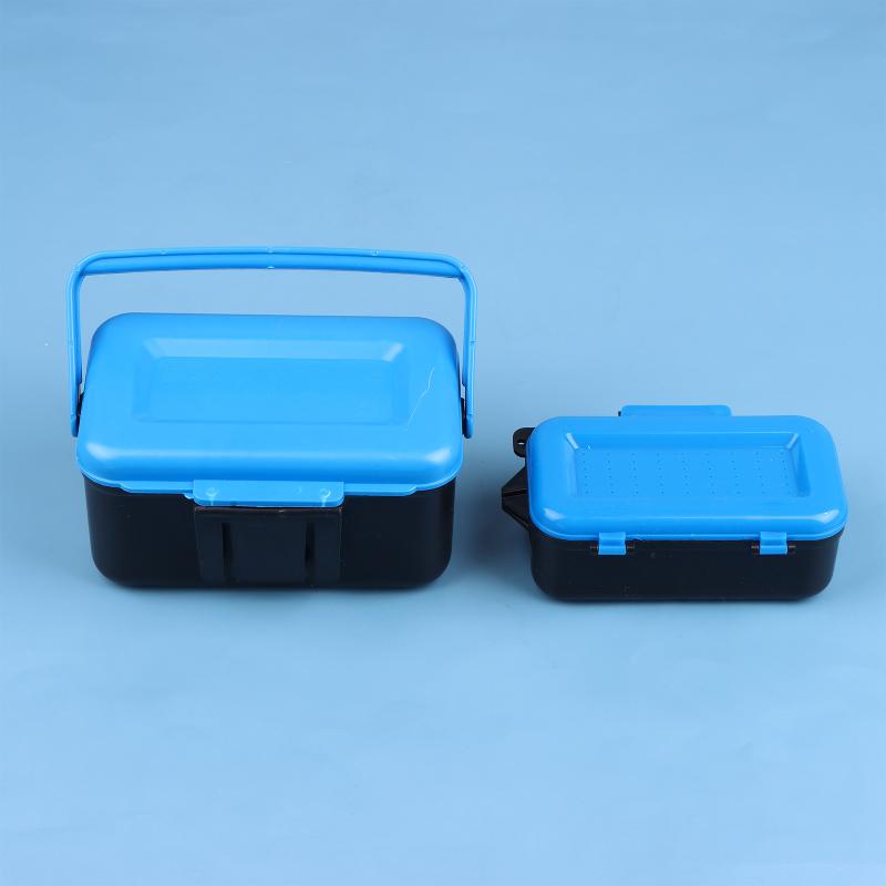 Fishing Rod Case - กล่องเก็บเหยื่อตกปลาแบบพกพา กล่องจัดระเบียบเบ็ดและเหยื่อสำหรับใส่ไส้เดือนมีชีวิต สำหรับพกพาและใช้งานกลางแจ้ง