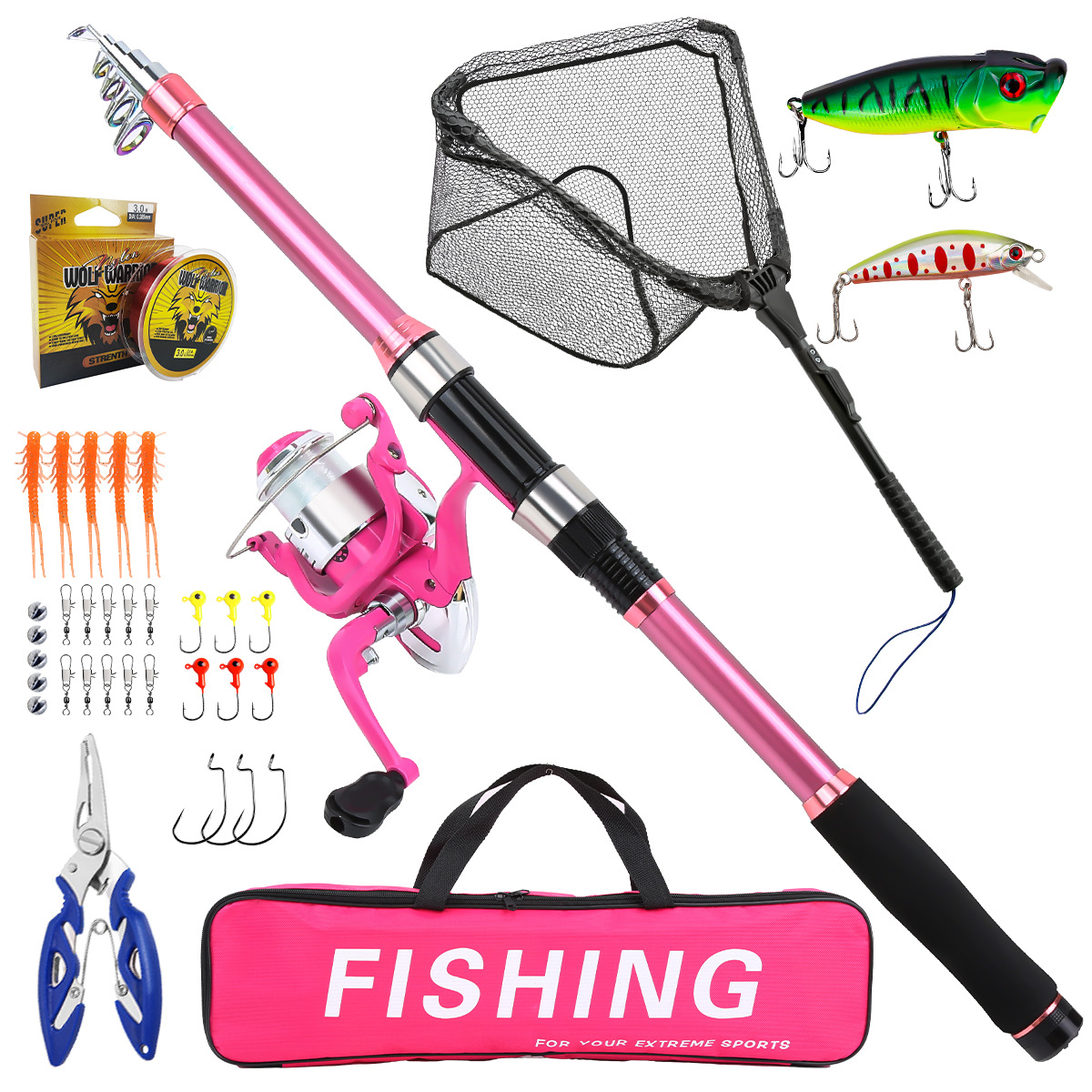 ชุดคันเบ็ดตกปลาแบบครบชุด พร้อม - Fishing Rod Spinning บทวิจารณ์และราคา