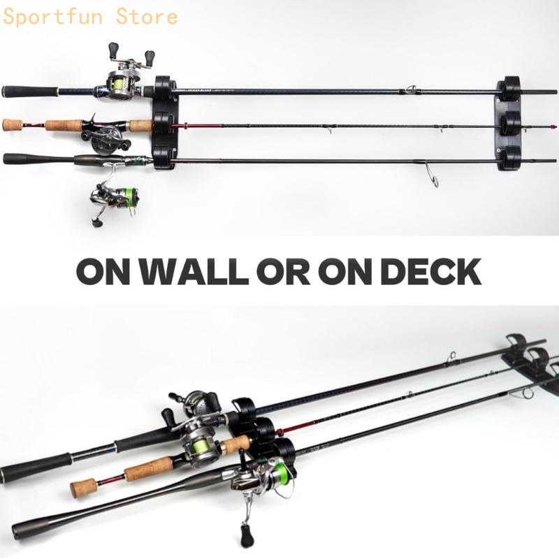 ติดผนังผู้ถือคันเบ็ดแนวนอนสนับ - Fishing Rod Rack บทวิจารณ์และราคา