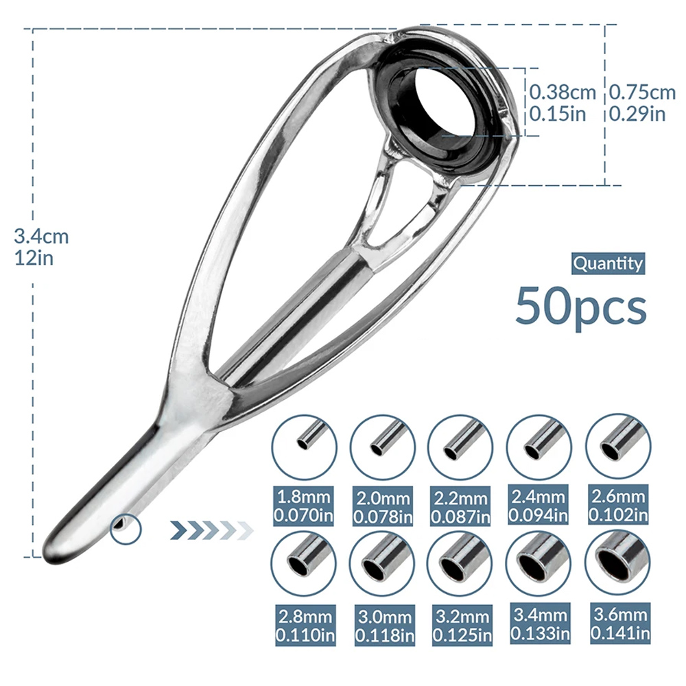 THKFISH 50pcs Fishing Rod Guid - Fishing Rod Guide Replacement บทวิจารณ์และราคา