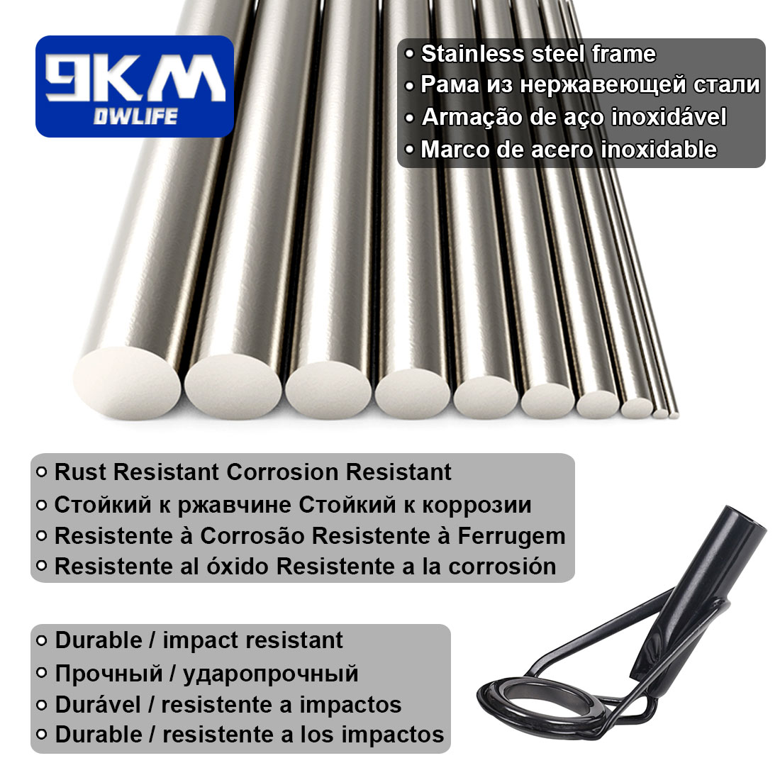 5 ชิ้นตกปลา Rod Tip Guides ชุด - Fishing Rod Guide Replacement บทวิจารณ์และราคา